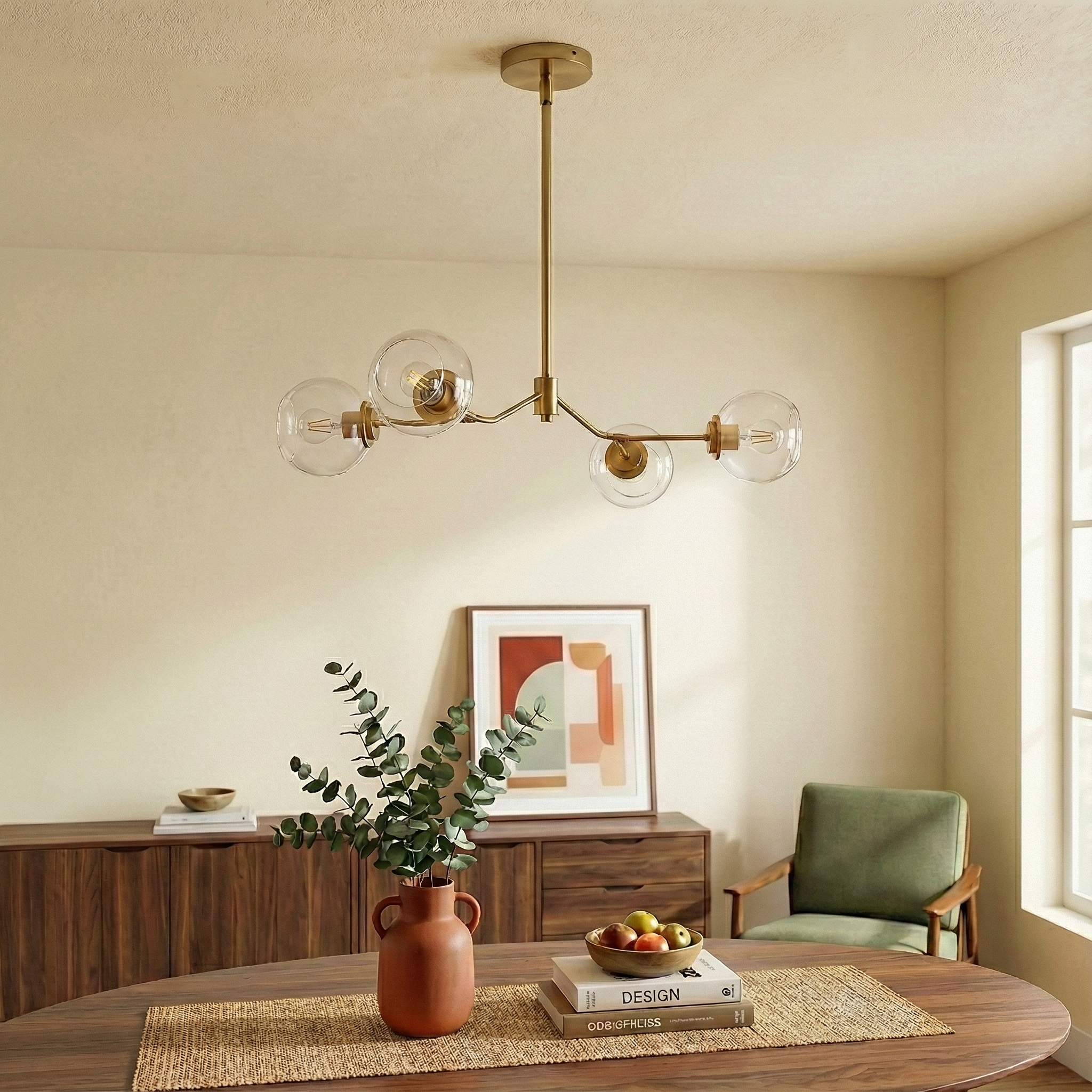 Jewel Four Lights Modern Farmhouse Chandelier