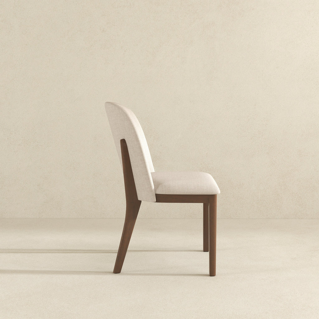 Kaitlyn Beige Fabric Dining Chair (Set Of 2)