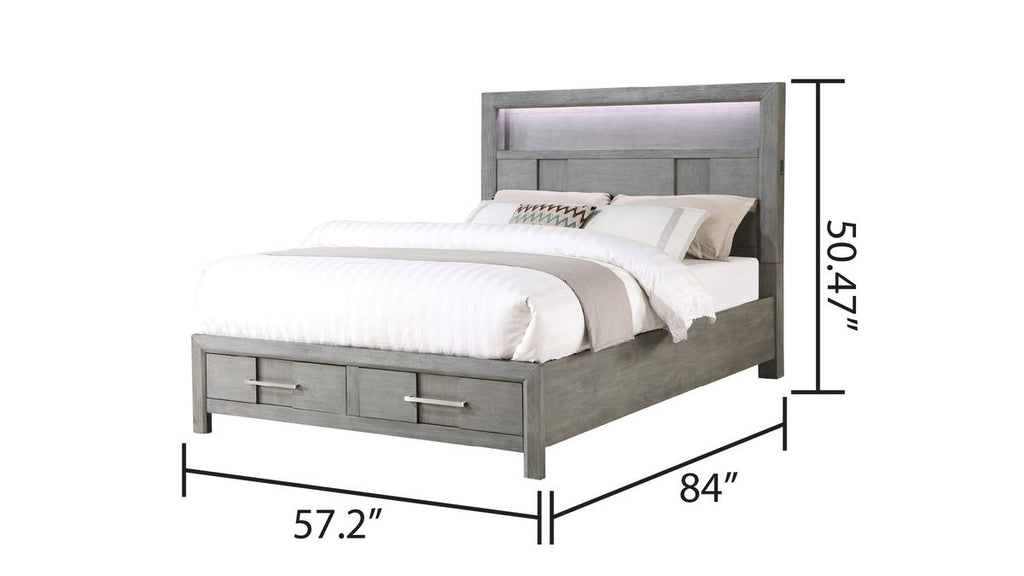 Galaxy Home Kenzo Full Bed in Brown