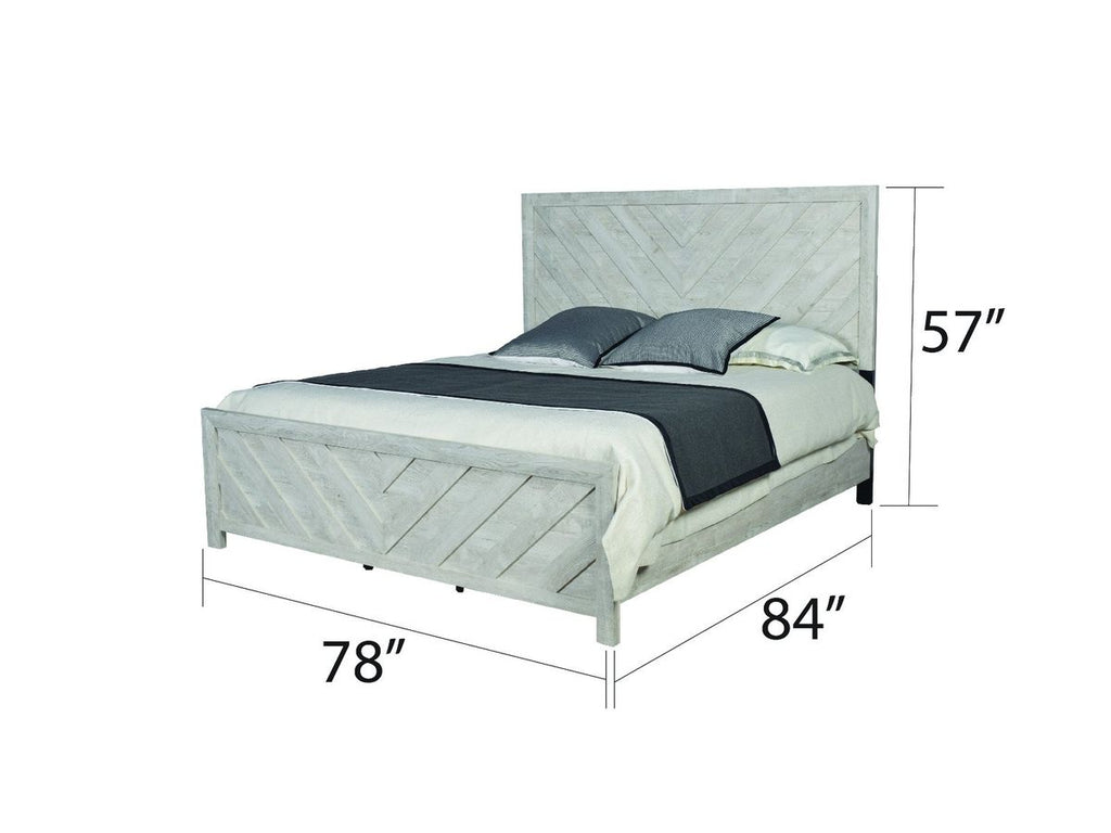 Galaxy Home Denver King Bed in Rustic Oak
