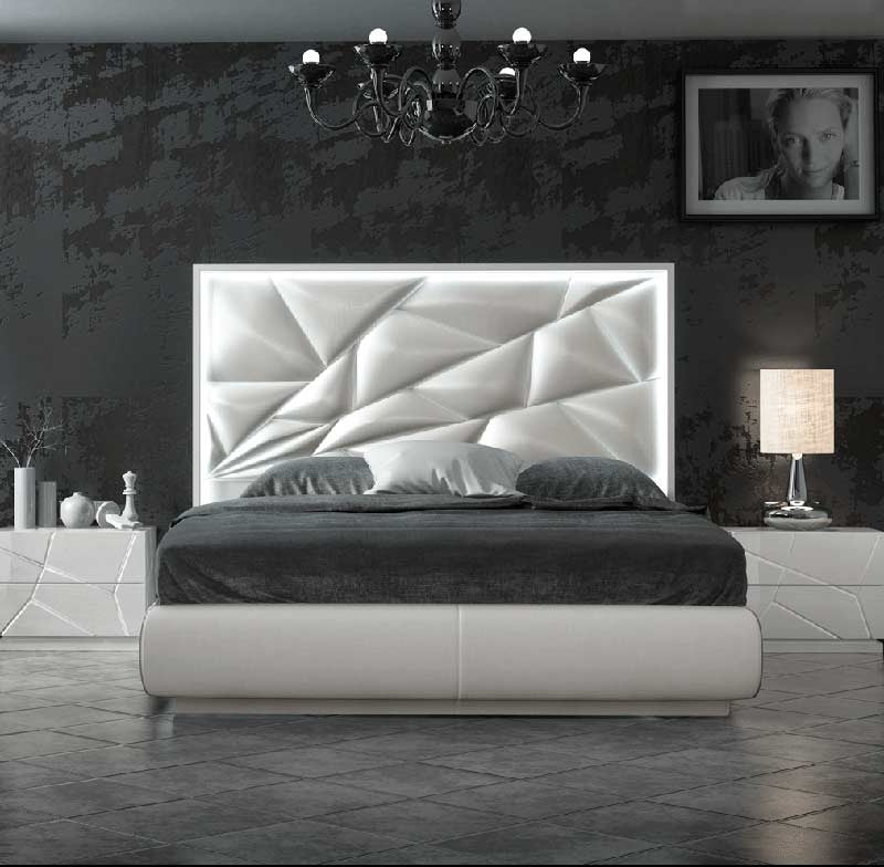 ESF Furniture - Franco Spain Kiu Queen Bed w-Light - KIUQSBED