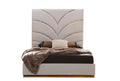 Galaxy Home Laura Gold Queen Bed in White