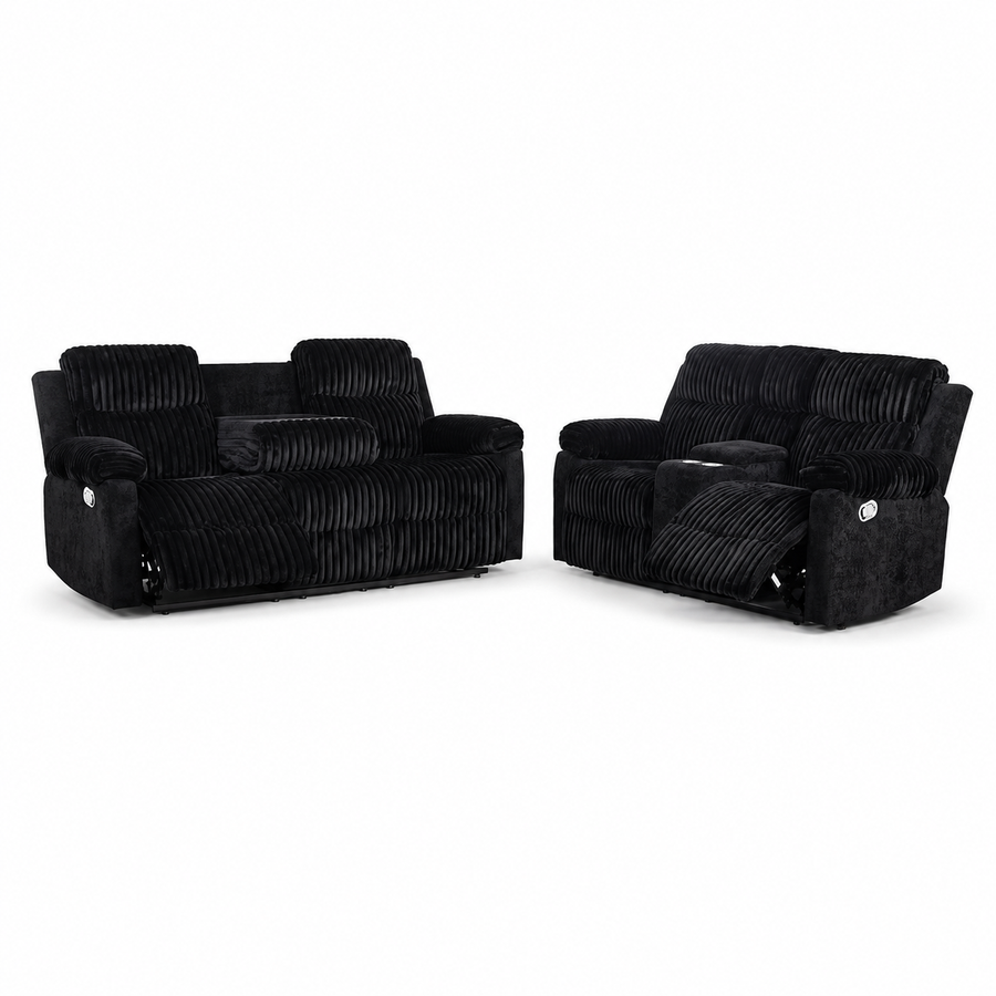 Lexy Black Two-Tone — Living room set