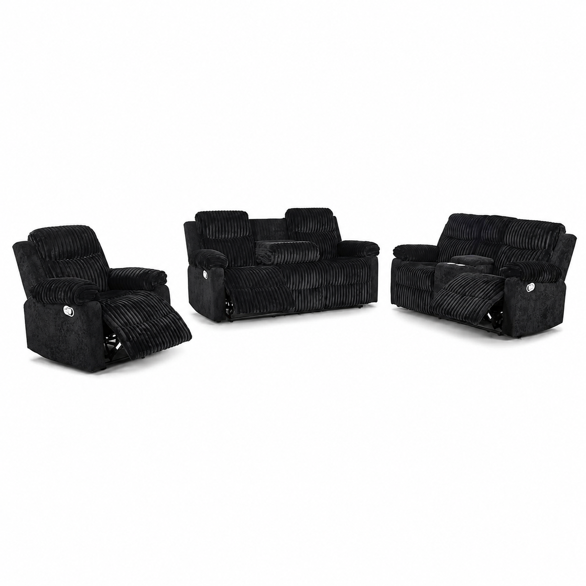 Lumira — lexy black 3 piece v2 — exact included furniture on white
