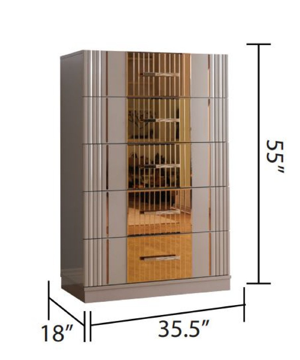Galaxy Home Lorenzo Chest in Gray