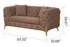 Galaxy Home Contempo Loveseat in Mocha