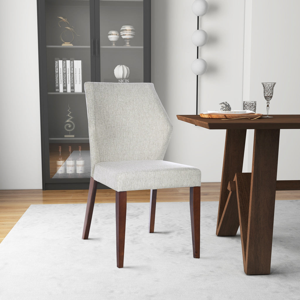 Luca Light Grey Fabric Dining Chair (Set Of 2)