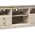 Willowton Whitewash TV Stand — Exact product detail: Center detail