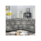 Phoenix II Grey Reclining Sectional — Exact product detail: Center detail