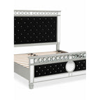 Bella Black Velvet Bedroom Set — Exact product detail: Center detail