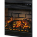 Fireplace Black TV Console — Exact product detail: Center detail