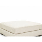 Zada Ivory Ottoman — Exact product detail: Upper detail