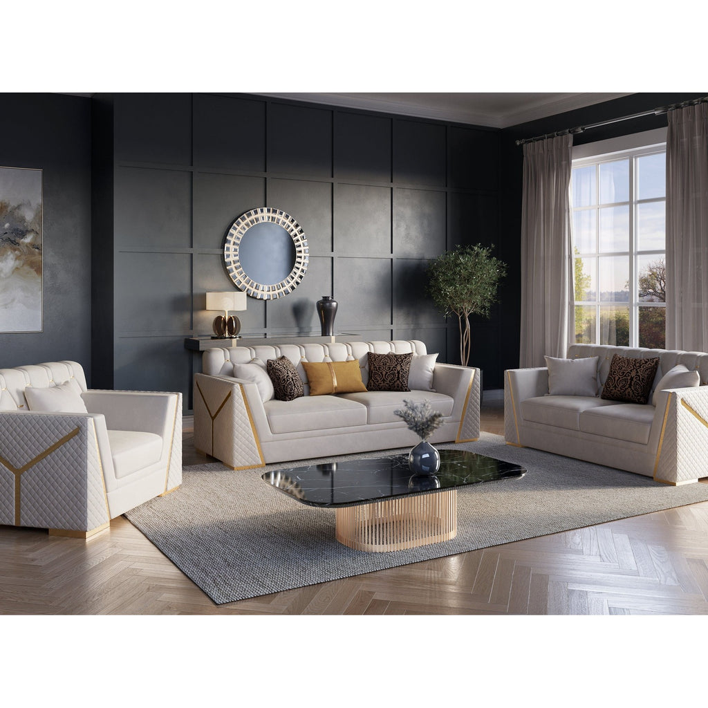 Hilena Off White Chair — Exact product detail: Center detail