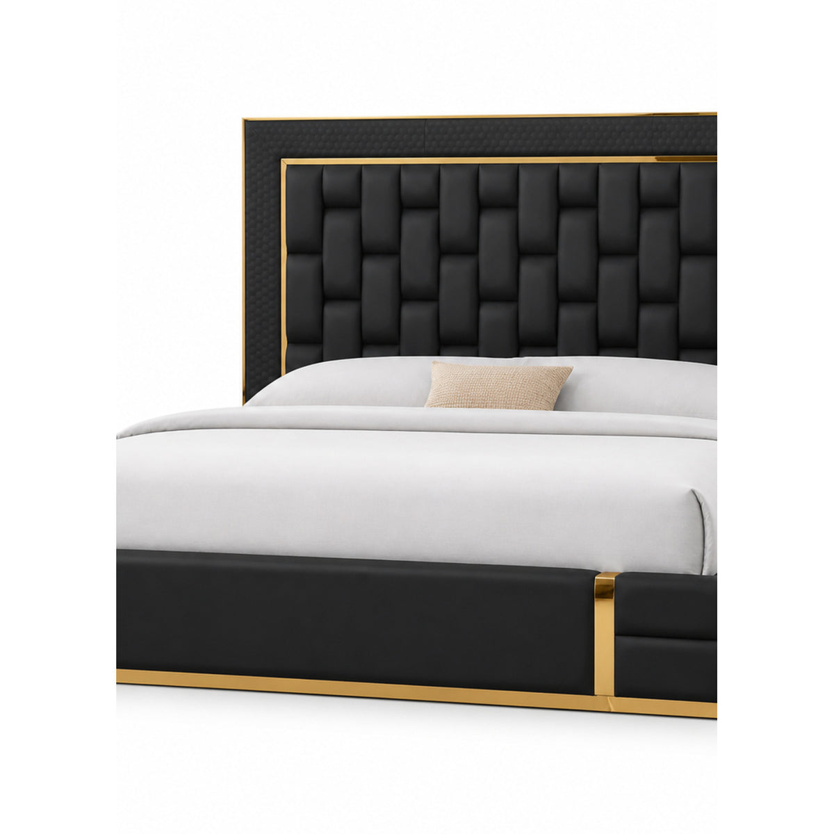 Marbella Black Queen Bed — Exact product detail: Center detail
