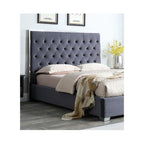 Rose Grey 55"H Bed — Exact product detail: Left-side detail