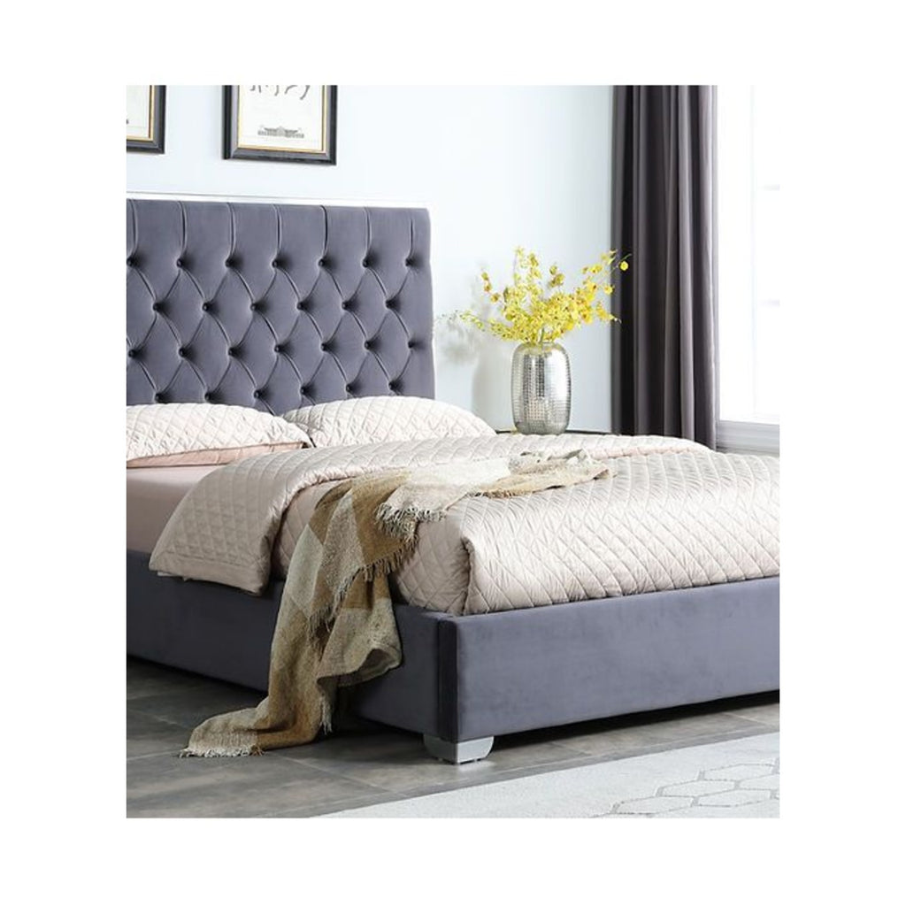 Rose Grey 55"H Bed — Exact product detail: Center detail