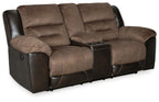 Ashley Earhart chestnut manual reclining console loveseat [2]