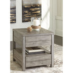 Krystanza Gray End Table — Exact product detail: Center detail
