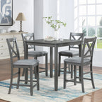 Tahoe - Grey - Pub Table + 4 Chairs — additional view [1]