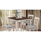 Tahoe Antique White Pub Table and 4 Chairs