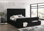 Paris Black Platform Bed Queen, King — additional view [1]