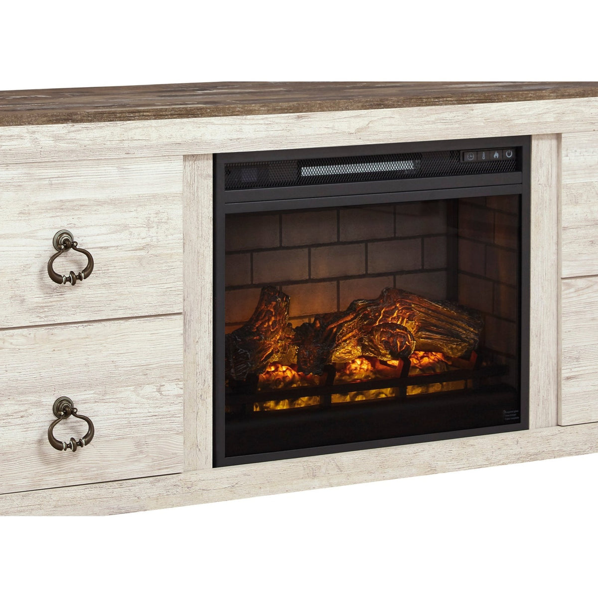 EW0267-268 - TV Stand with Fireplace 60" L — Exact product detail: Center detail