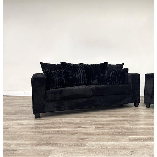 410-2-Piece-Black Sofa and Loveseat Set