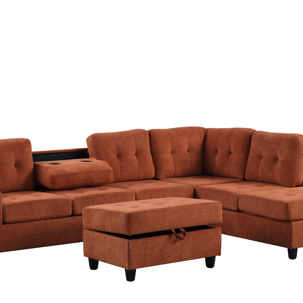 43Heights Reversible Sectional and Ottoman — Exact product detail: Center detail