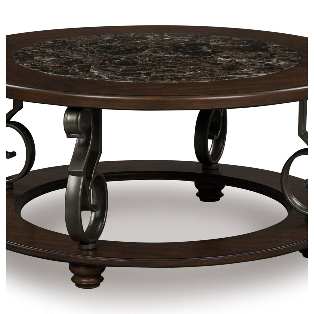 Ashley T623-8 Cocktail Table — Exact product detail: Center detail