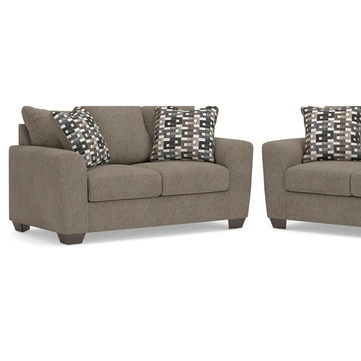 Ashley 302-04 Sofa and Loveseat Set — Exact product detail: Left-side detail