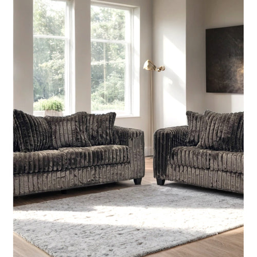 510 Chocolate Sofa and Loveseat Set
