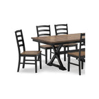 Ashley D634 - 7-Piece Dining Set — Exact product detail: Left-side detail