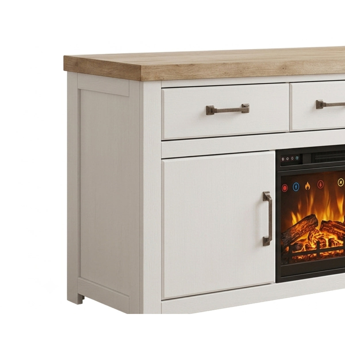 W4615-268 - TV Stand or TV Stand with Fireplace 72"L — Exact product detail: Left-side detail
