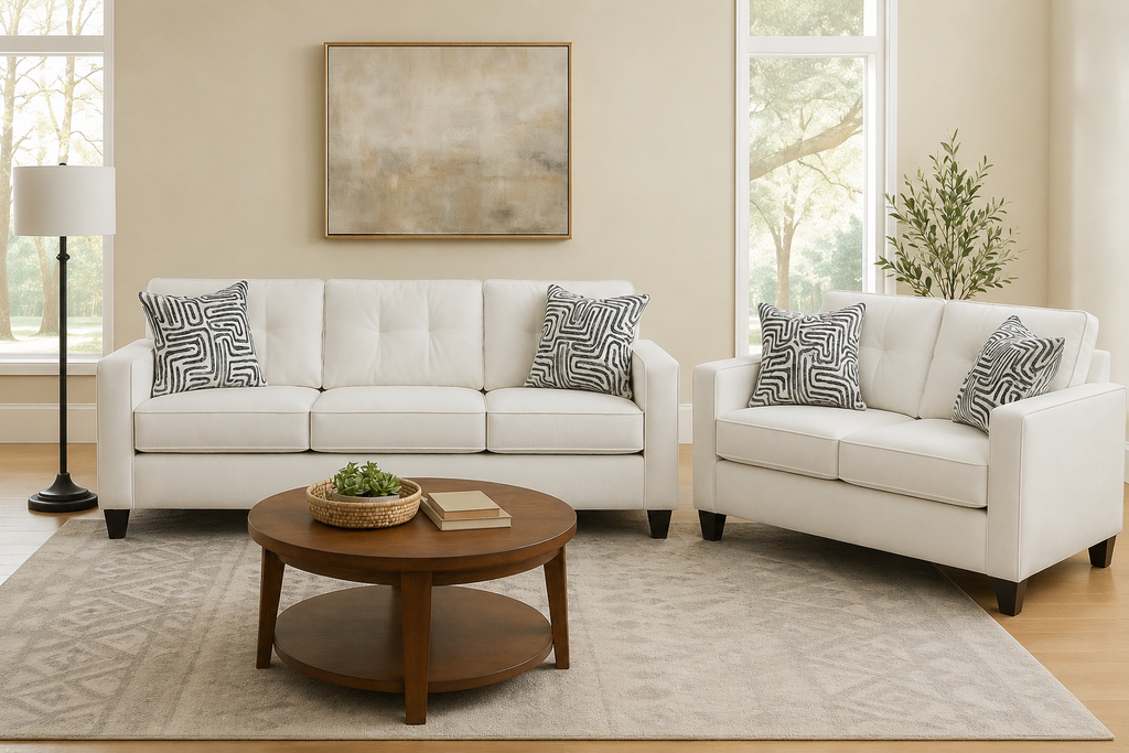 710 Cream Sofa & Loveseat Set **NEW ARRIVAL** — additional view [1]