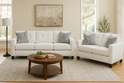 710 Cream Sofa & Loveseat Set **NEW ARRIVAL** — additional view [1]