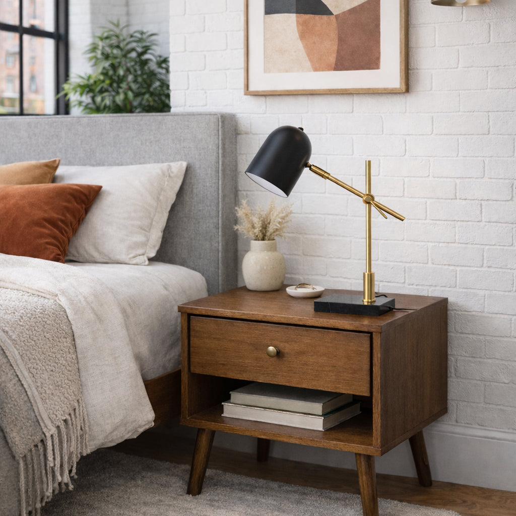 Lumora Table Lamp - Black outer - White inner