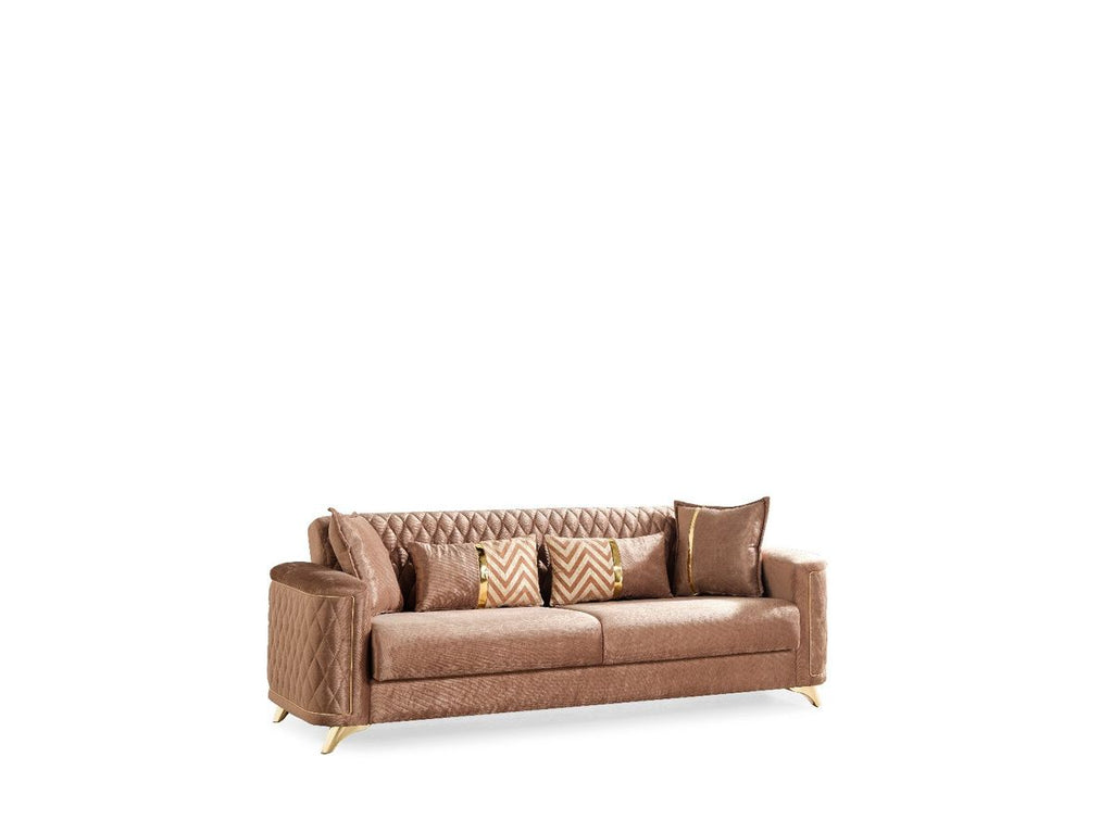 Galaxy Home Luna Sleeper Sofa in Copper