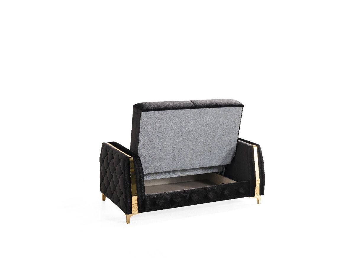 Galaxy Home Lust Loveseat in Black