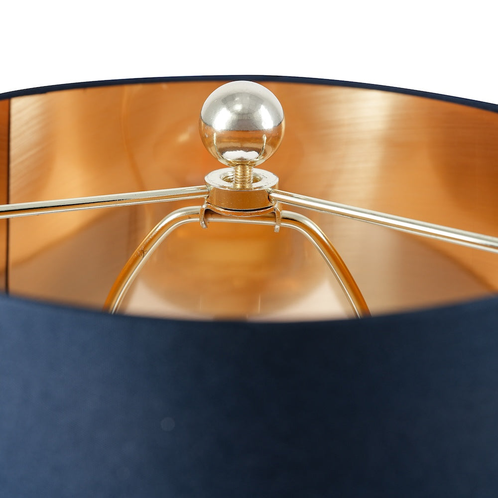 Lustrous Table Lamp - Black outer and Gold inner