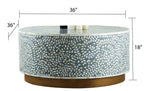 Galaxy Home Modern Luxe Coffee Table in Gray