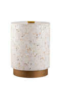 Galaxy Home Modern Luxe End Table in Ivory