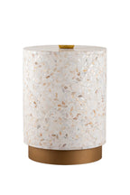 Galaxy Home Modern Luxe End Table in Ivory