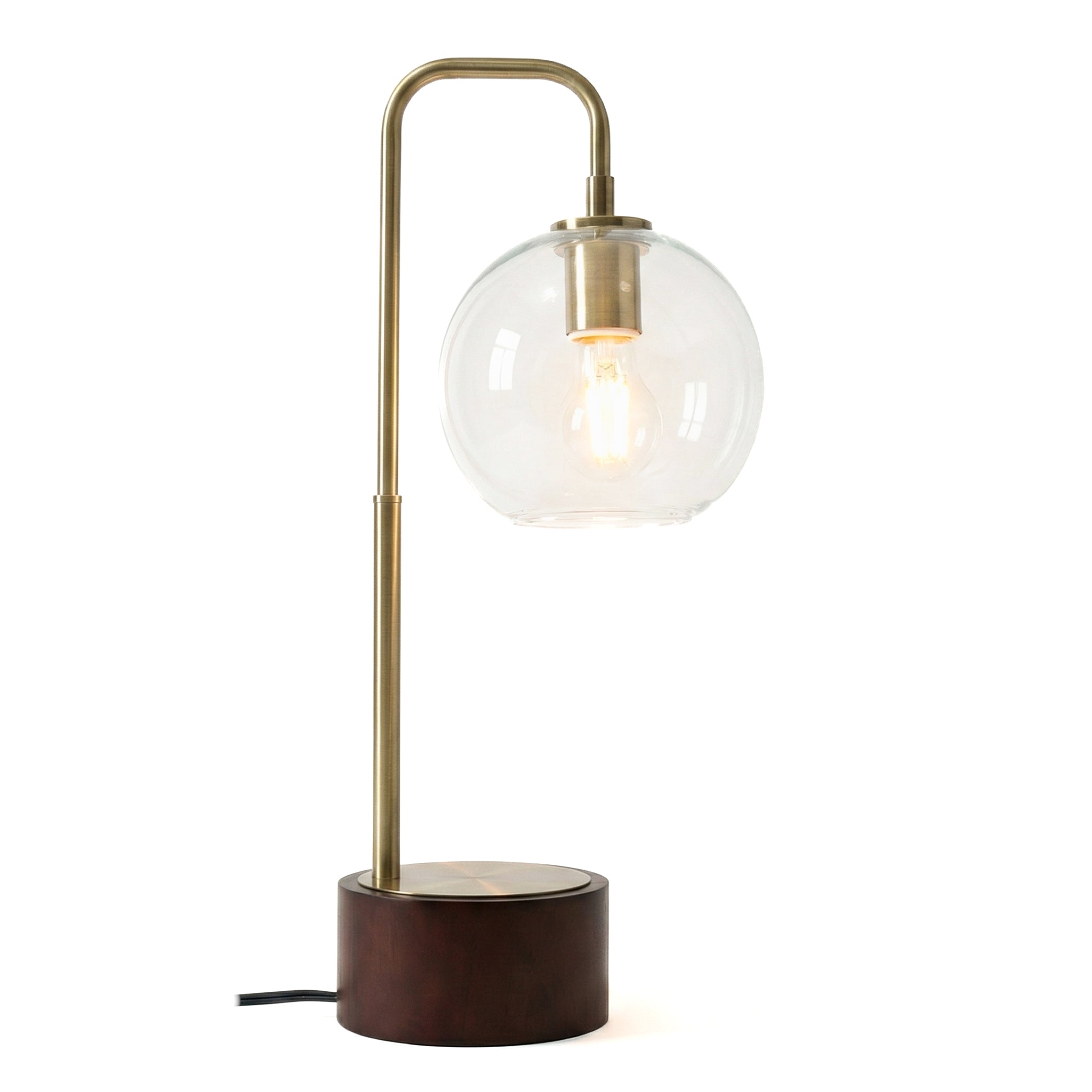 Luxeray Simple Glass Globe Arched Table Lamp