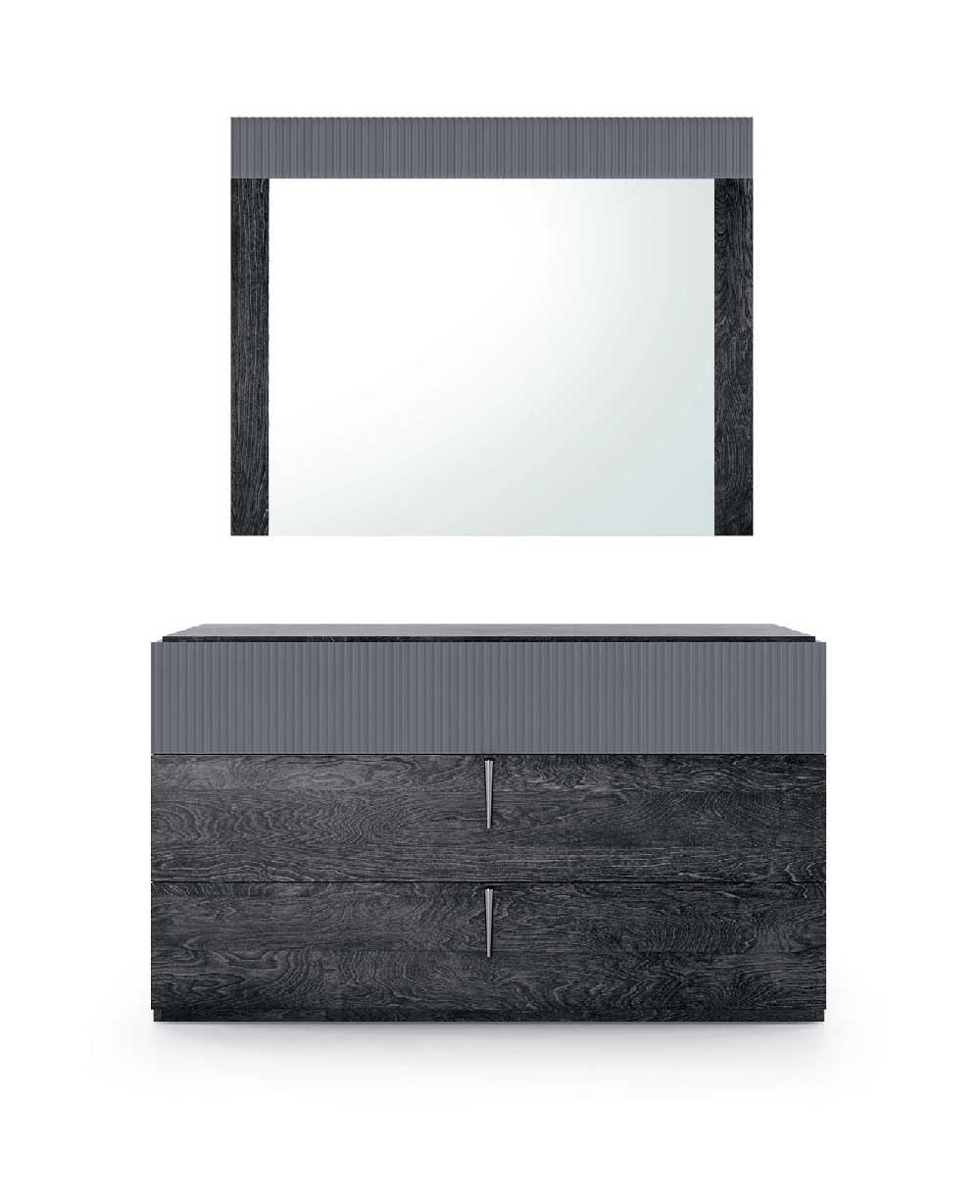 ESF Furniture - Onyx Single Dresser in Metallic Matte - ONYXSINGLEDRESSER