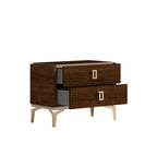 ESF Furniture - Eva 6 Piece Queen Bedroom Set in Rich Tobacco Walnut - EVAQSBED-6SET