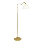 Majestic Brass Ring Base Curved Floor Lamp