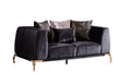 Galaxy Home Majesty Loveseat in Black