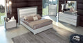 ESF Furniture - Mangano 4 Piece Bedroom King Bed Set in High Gloss White - MANGANOBEDKS-4SET