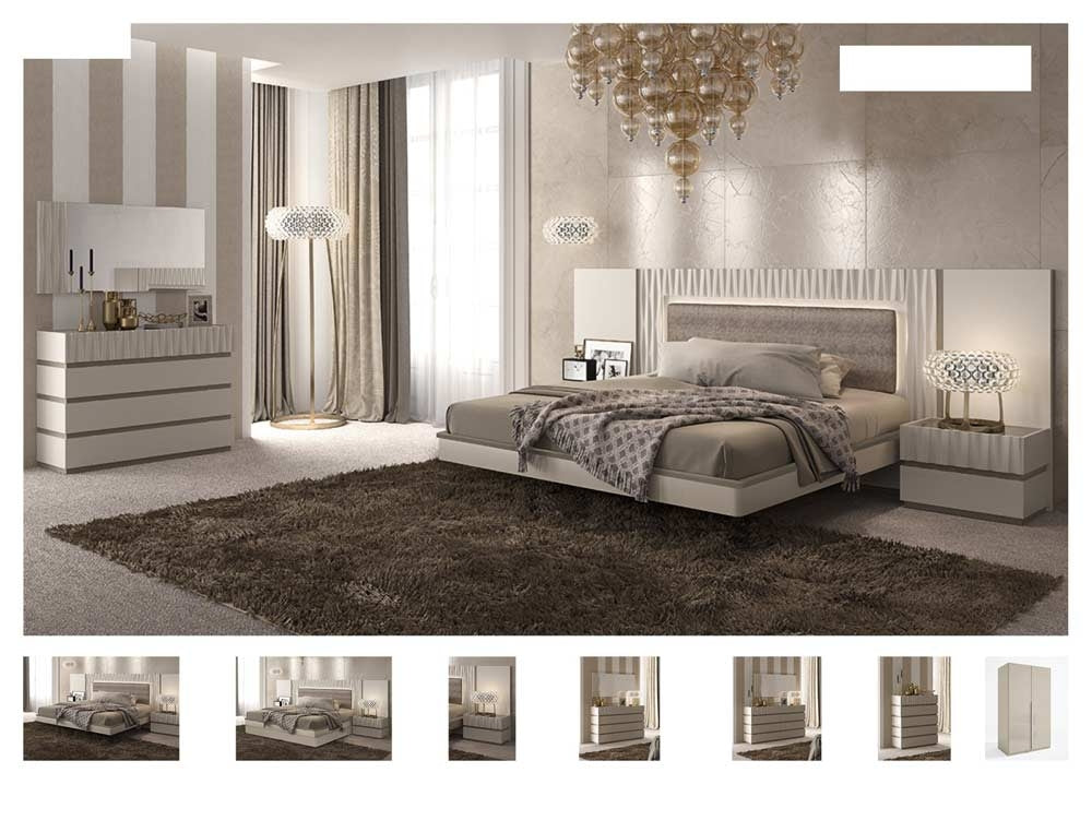 ESF Furniture - Marina 4 Piece Queen Bedroom Set with Storage Kit - MARINASTORAGEQS-4SET