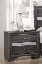 Galaxy Home Matrix 3 Drawer Nightstand in Gray GHF-808857668363